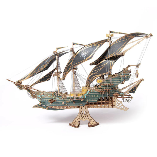 Pirate Ship 3D Wooden Puzzle Model Kit for Toy & Gift