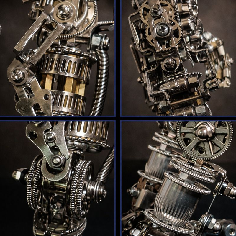 Steampunk 3D Metal Skull Iron Warrior Puzzle Model 1200PCS Kit