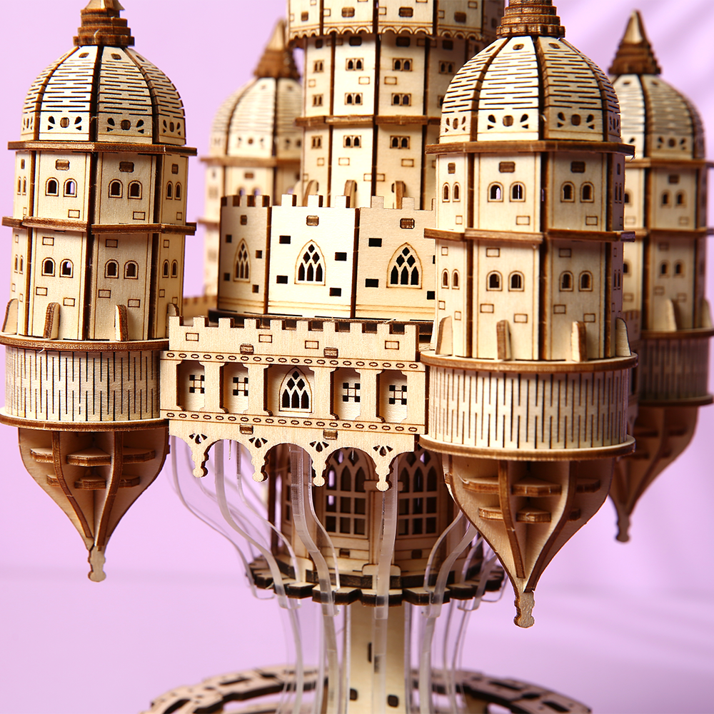 Steampunk Floating Castle 3D Wooden Puzzle Model Kit