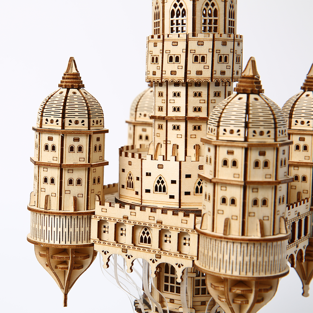 Steampunk Floating Castle 3D Wooden Puzzle Model Kit