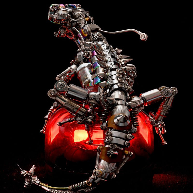 Steampunk Mechanical Chameleon 3D Metal Puzzle Model Kit for Adults