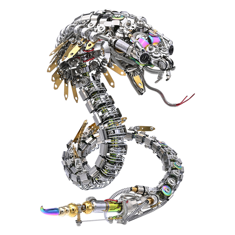 Steampunk Mechanical Cobra 3D Metal Puzzle Model Kit for Adults Snake Series