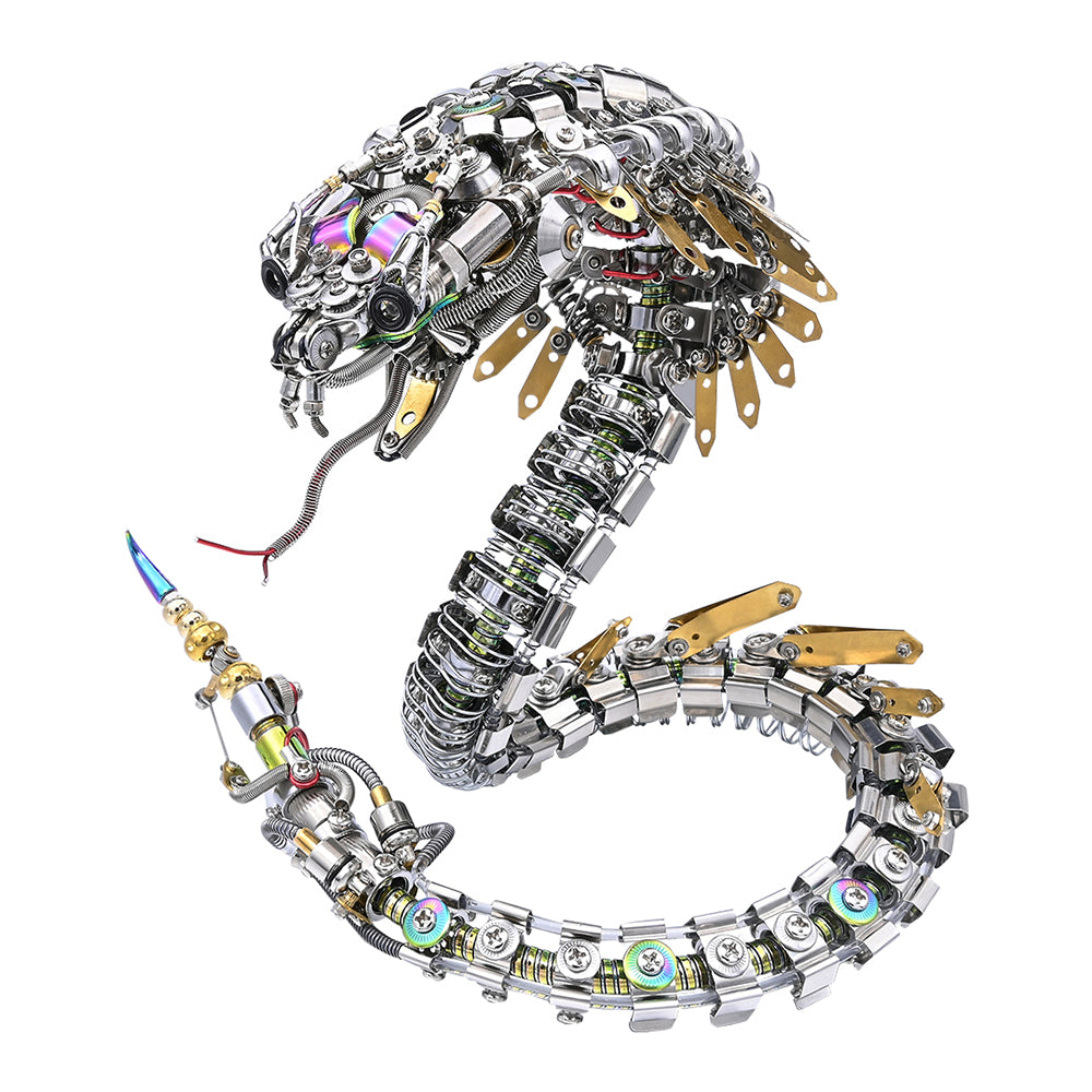 Steampunk Mechanical Cobra 3D Metal Puzzle Model Kit for Adults Snake Series