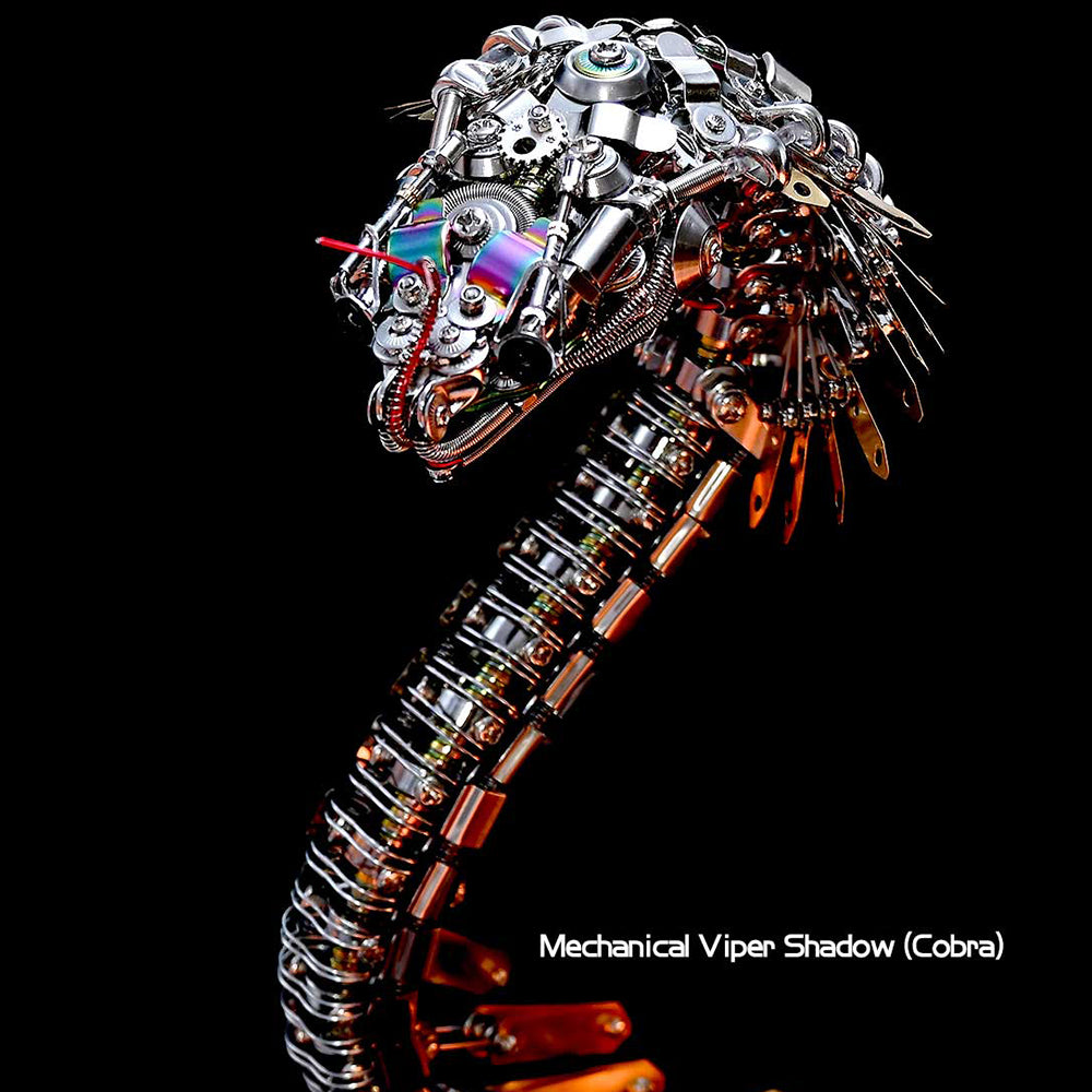 Steampunk Mechanical Cobra 3D Metal Puzzle Model Kit for Adults Snake Series