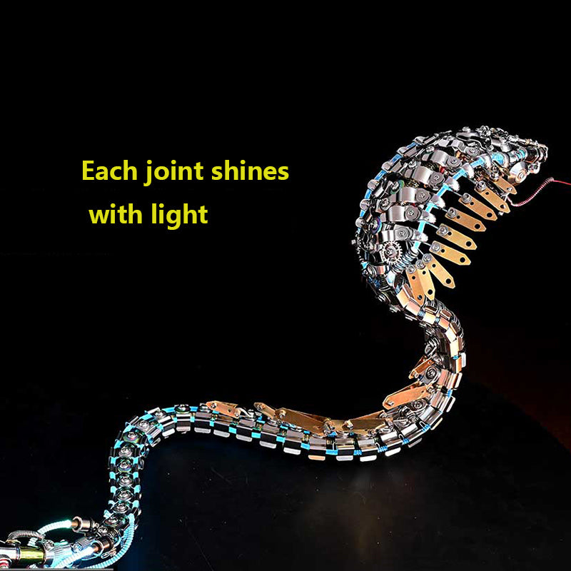 Steampunk Mechanical Cobra 3D Metal Puzzle Model Kit for Adults Snake Series
