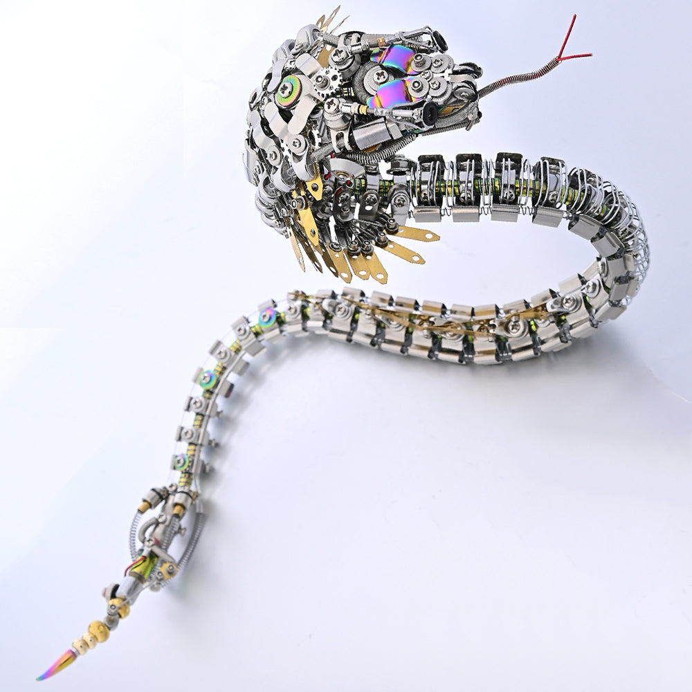 Steampunk Mechanical Cobra 3D Metal Puzzle Model Kit for Adults Snake Series