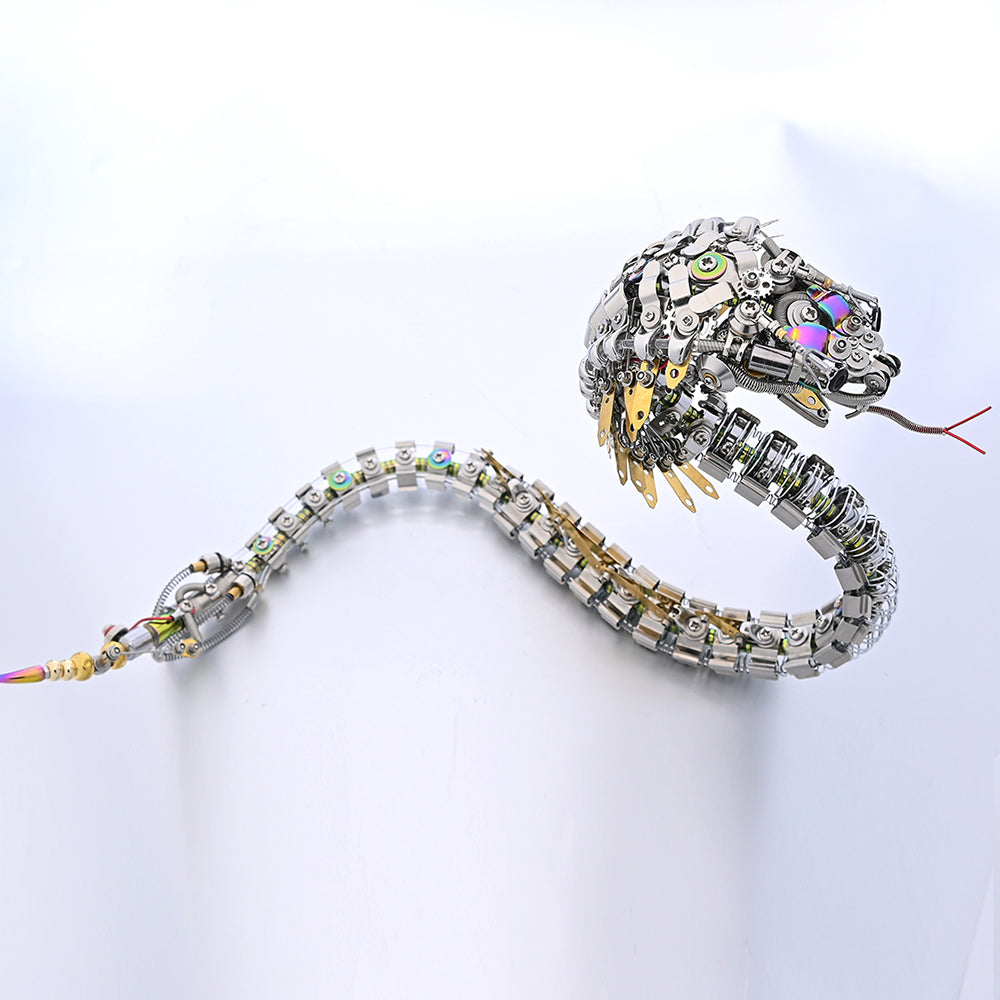 Steampunk Mechanical Cobra 3D Metal Puzzle Model Kit for Adults Snake Series