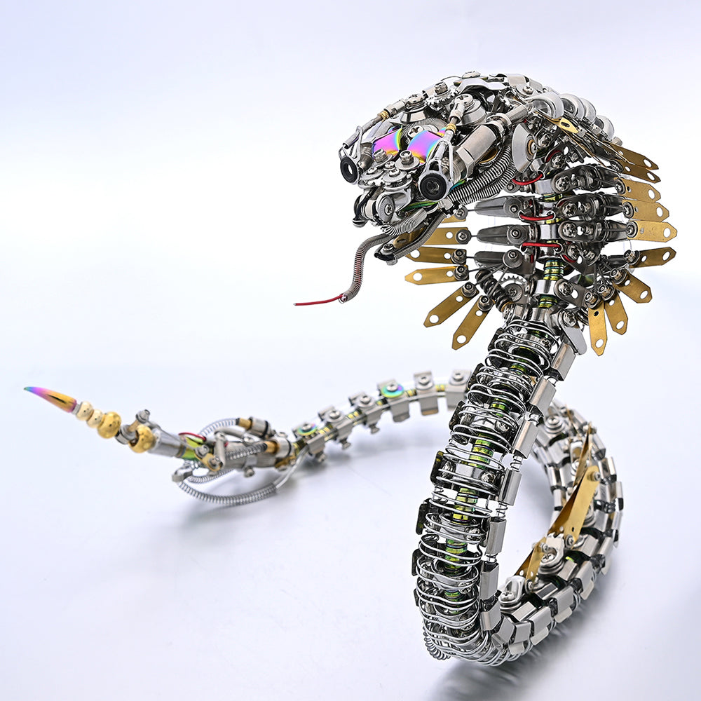 Steampunk Mechanical Cobra 3D Metal Puzzle Model Kit for Adults Snake Series