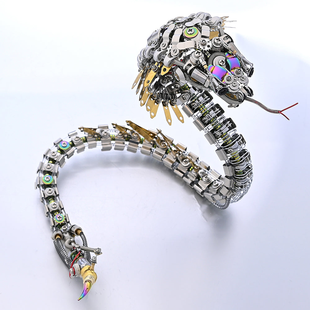 Steampunk Mechanical Cobra 3D Metal Puzzle Model Kit for Adults Snake Series