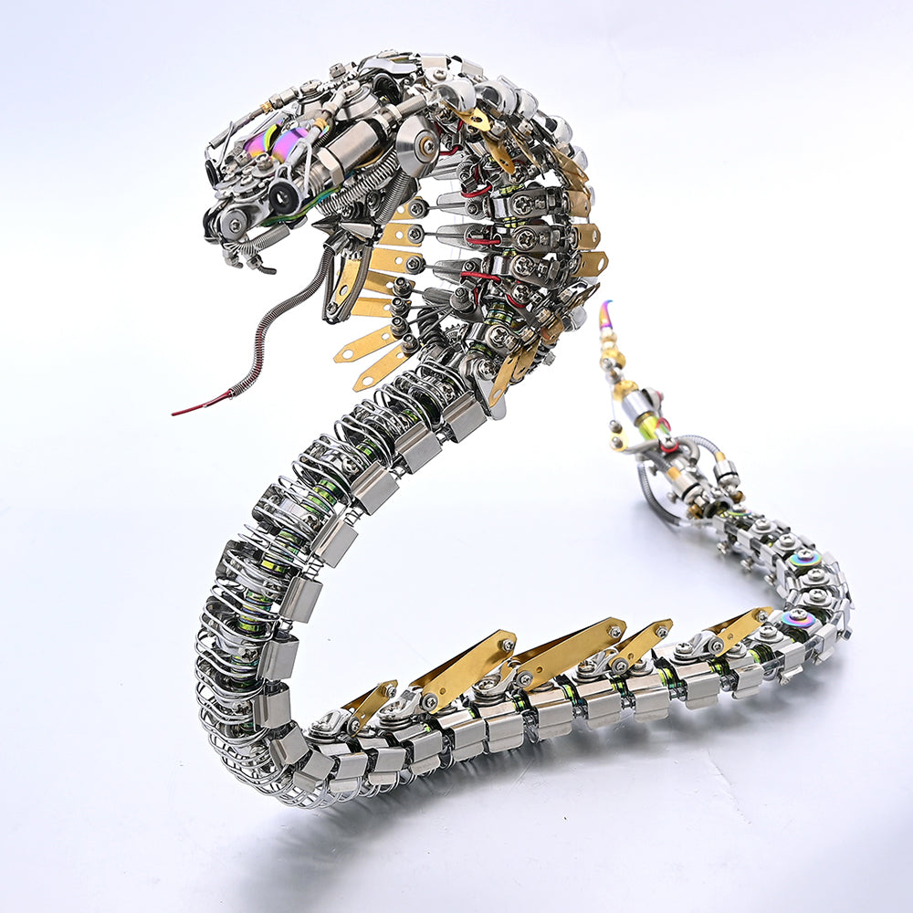 Steampunk Mechanical Cobra 3D Metal Puzzle Model Kit for Adults Snake Series