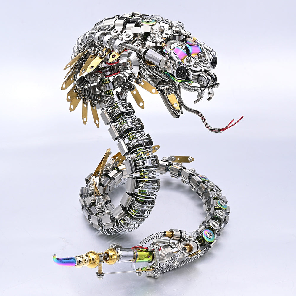 Steampunk Mechanical Cobra 3D Metal Puzzle Model Kit for Adults Snake Series