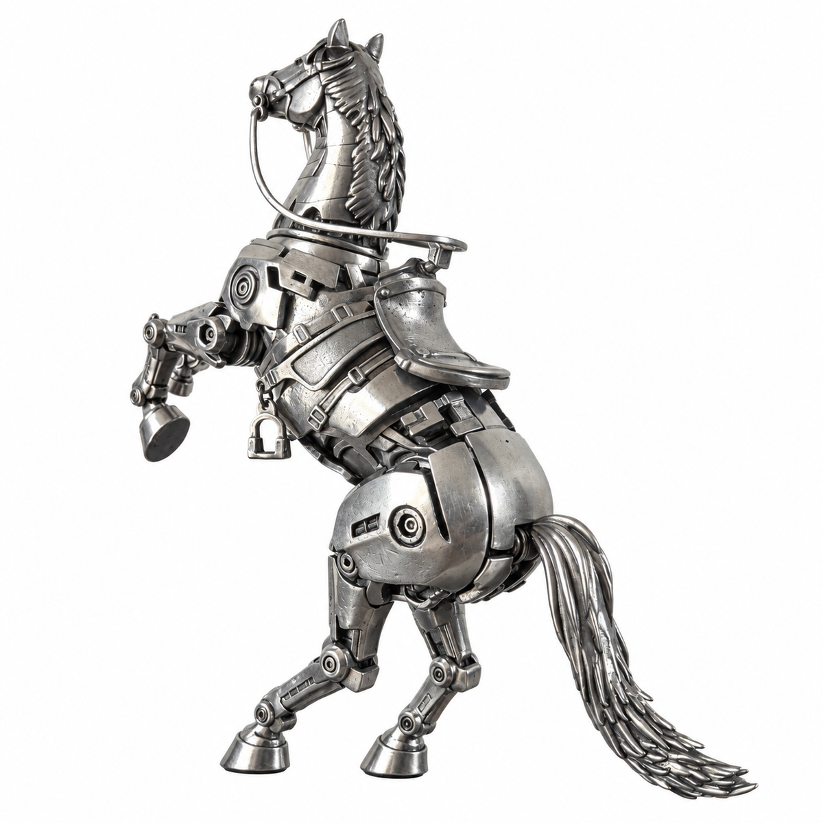 Steampunk Mechanical Horse with Carriage 3D Metal Model Kit