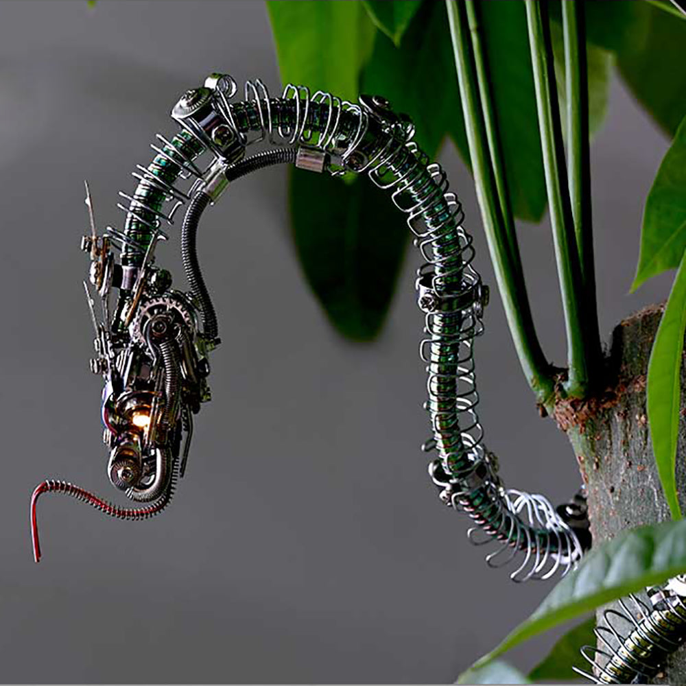 Steampunk Mechanical rattlesnake Metal 3D Puzzle Kit for Adults