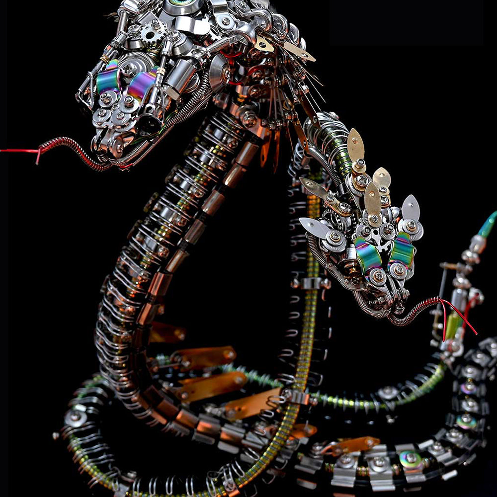 Steampunk Mechanical rattlesnake Metal 3D Puzzle Kit for Adults
