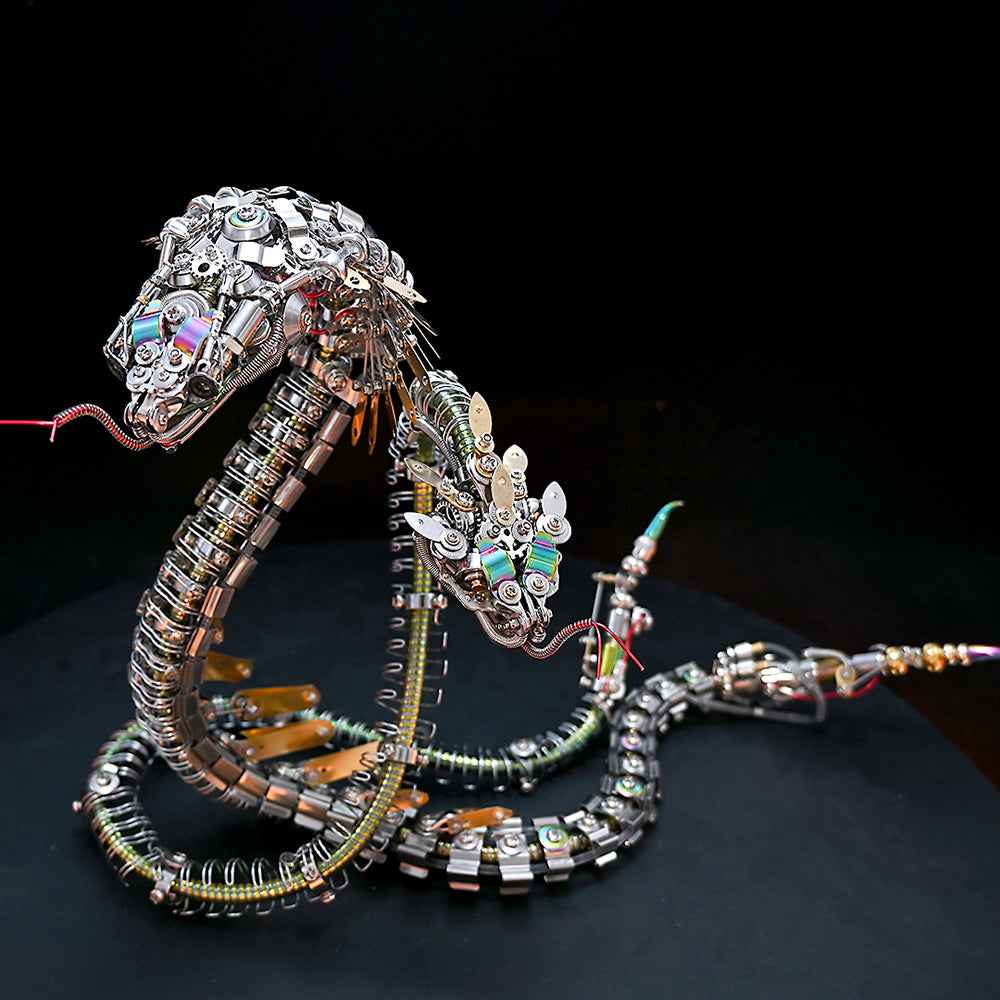Steampunk Mechanical rattlesnake Metal 3D Puzzle Kit for Adults