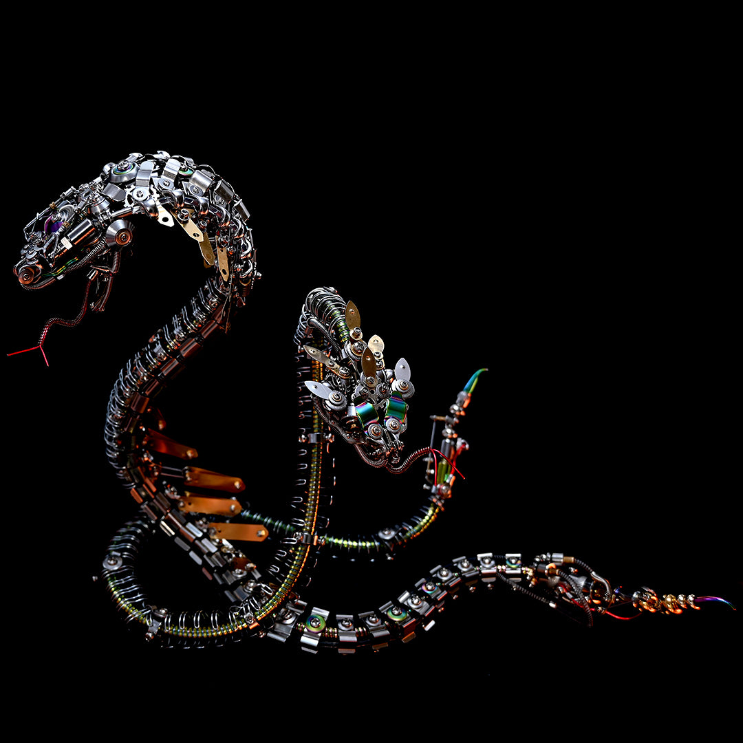 Steampunk Mechanical rattlesnake Metal 3D Puzzle Kit for Adults