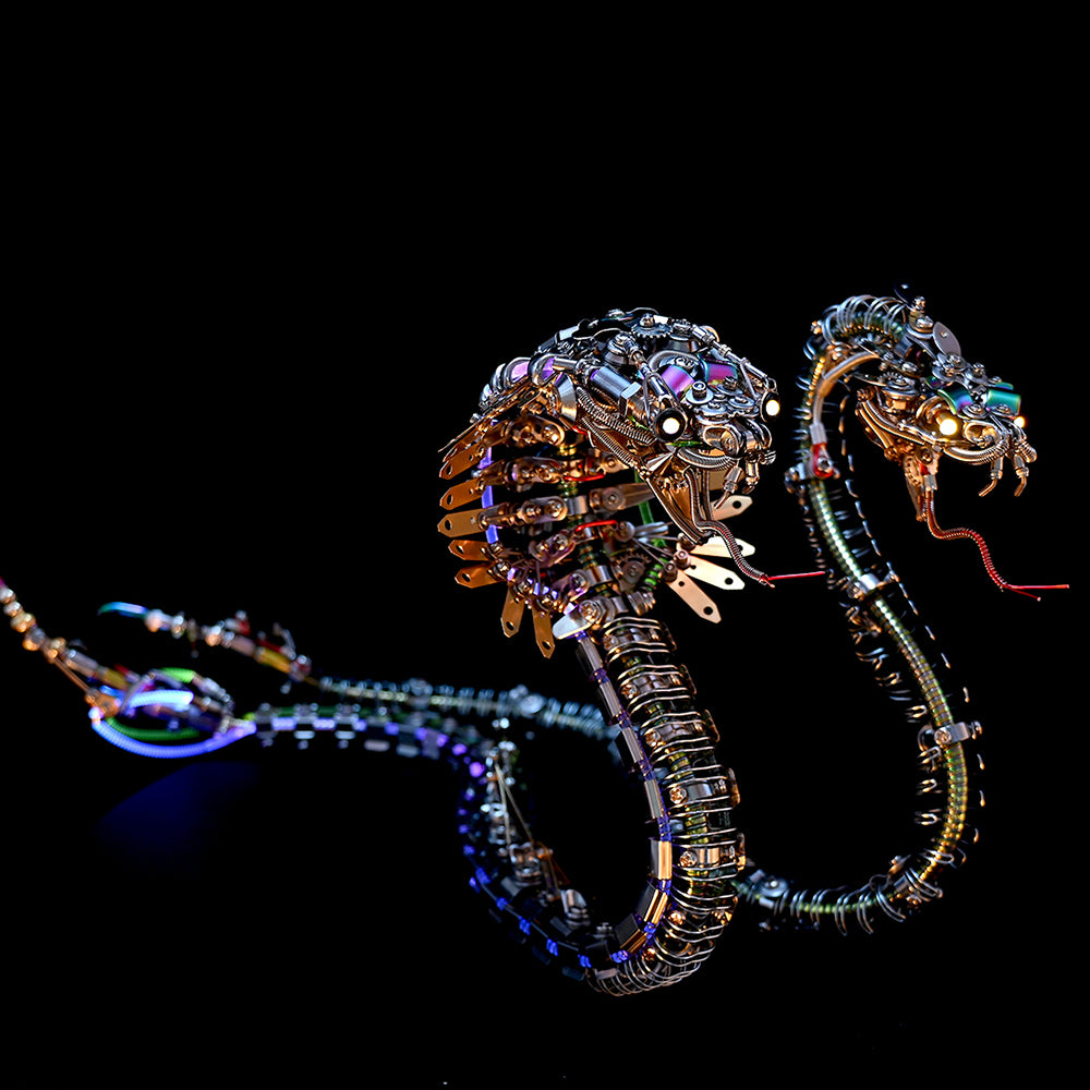 Steampunk Mechanical rattlesnake Metal 3D Puzzle Kit for Adults