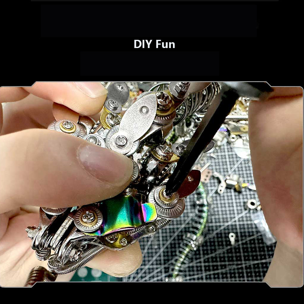 Steampunk Mechanical rattlesnake Metal 3D Puzzle Kit for Adults