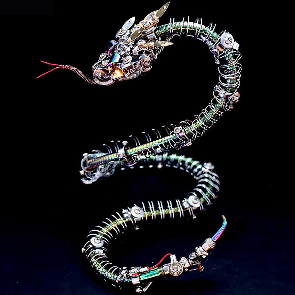 Steampunk Mechanical rattlesnake Metal 3D Puzzle Kit for Adults
