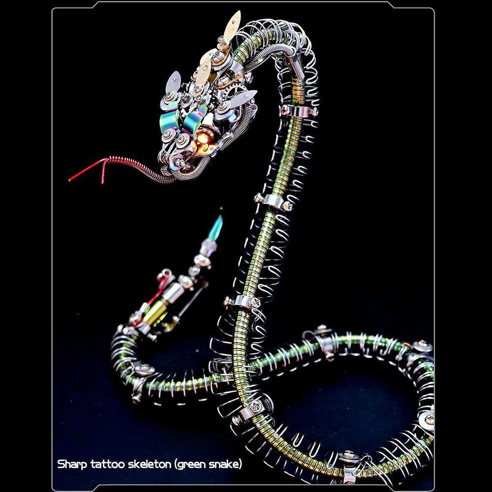 Steampunk Mechanical rattlesnake Metal 3D Puzzle Kit for Adults