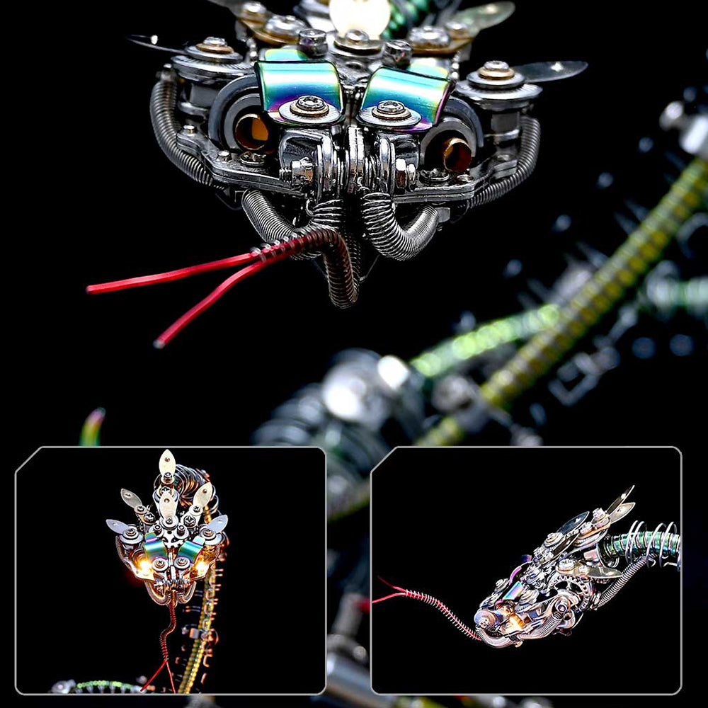 Steampunk Mechanical rattlesnake Metal 3D Puzzle Kit for Adults
