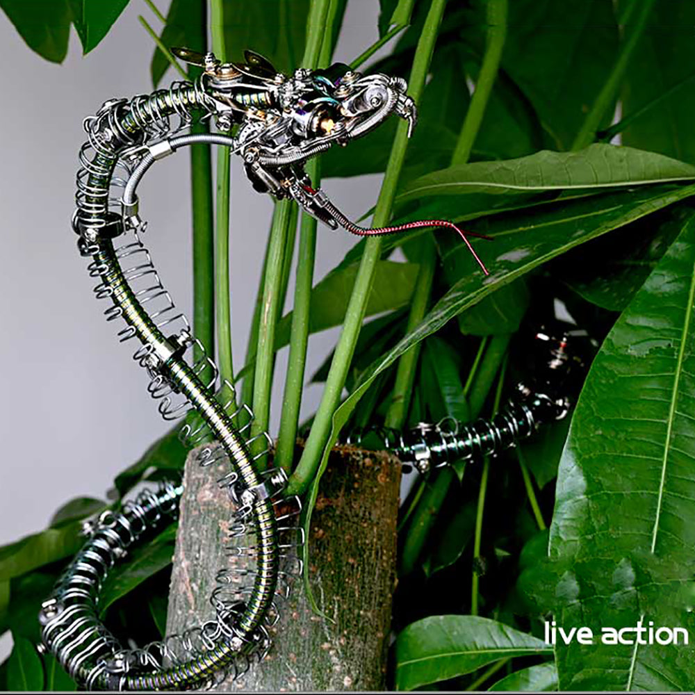Steampunk Mechanical rattlesnake Metal 3D Puzzle Kit for Adults