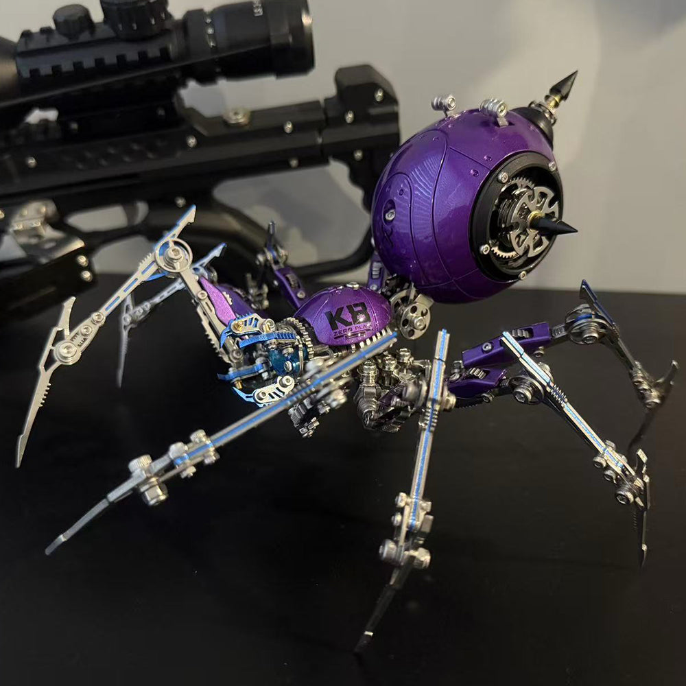 Steampunk Mechanical Spider Purple Storm 3D Metal Model Kit for Adults