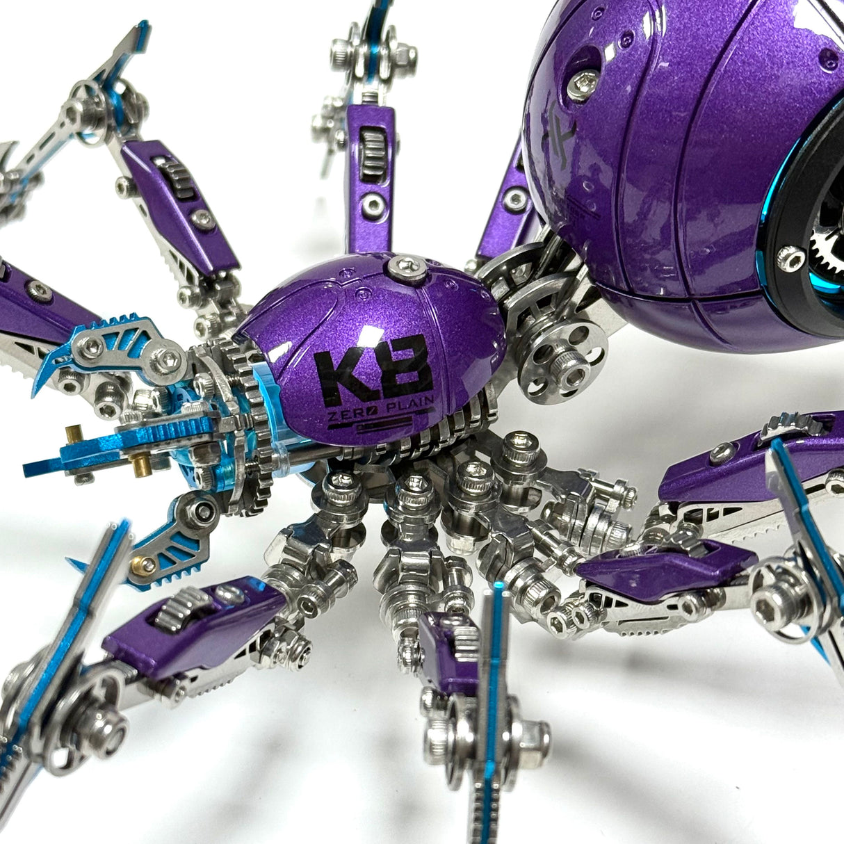 Steampunk Mechanical Spider Purple Storm 3D Metal Model Kit for Adults