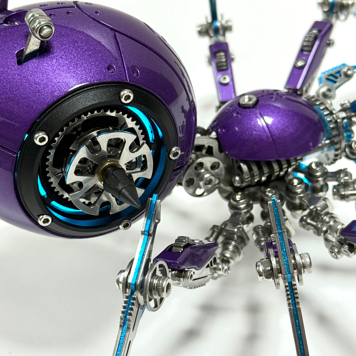 Steampunk Mechanical Spider Purple Storm 3D Metal Model Kit for Adults