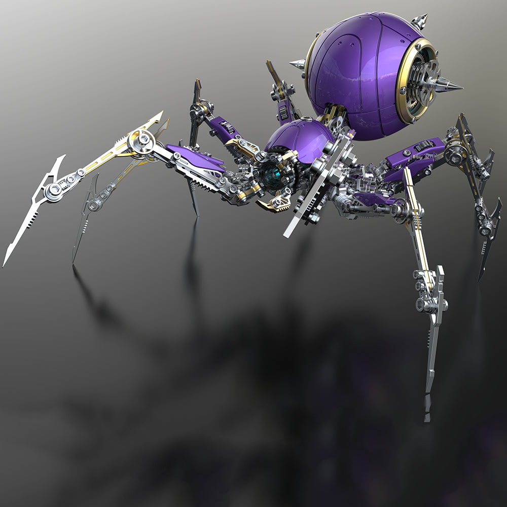 Steampunk Mechanical Spider Purple Storm 3D Metal Model Kit for Adults