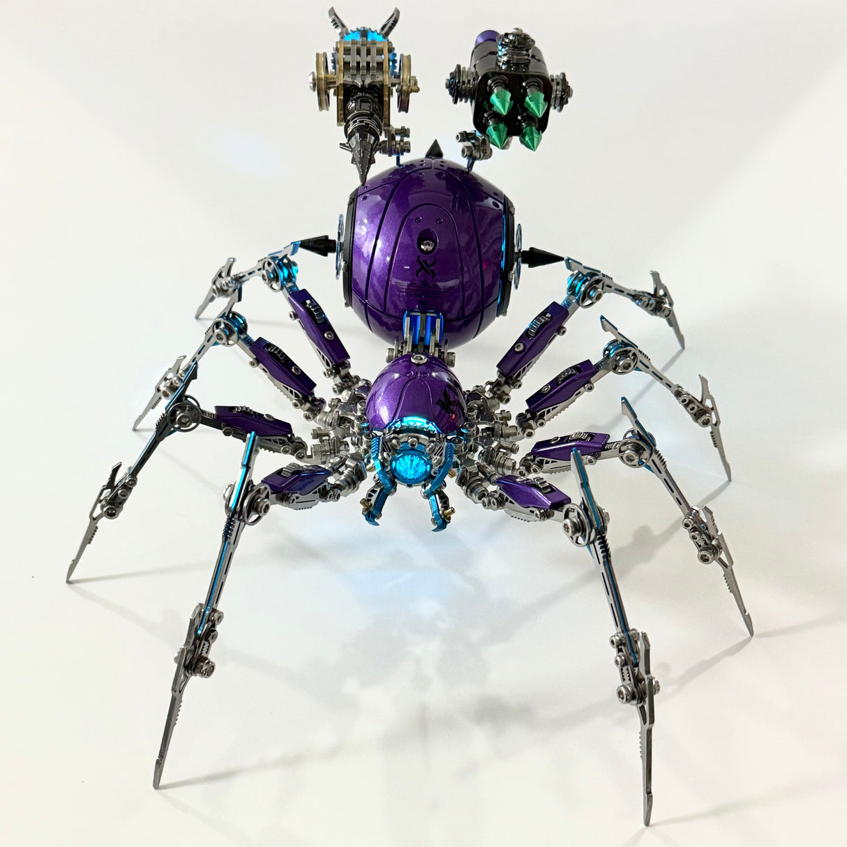 Steampunk Mechanical Spider Purple Storm 3D Metal Model Kit for Adults