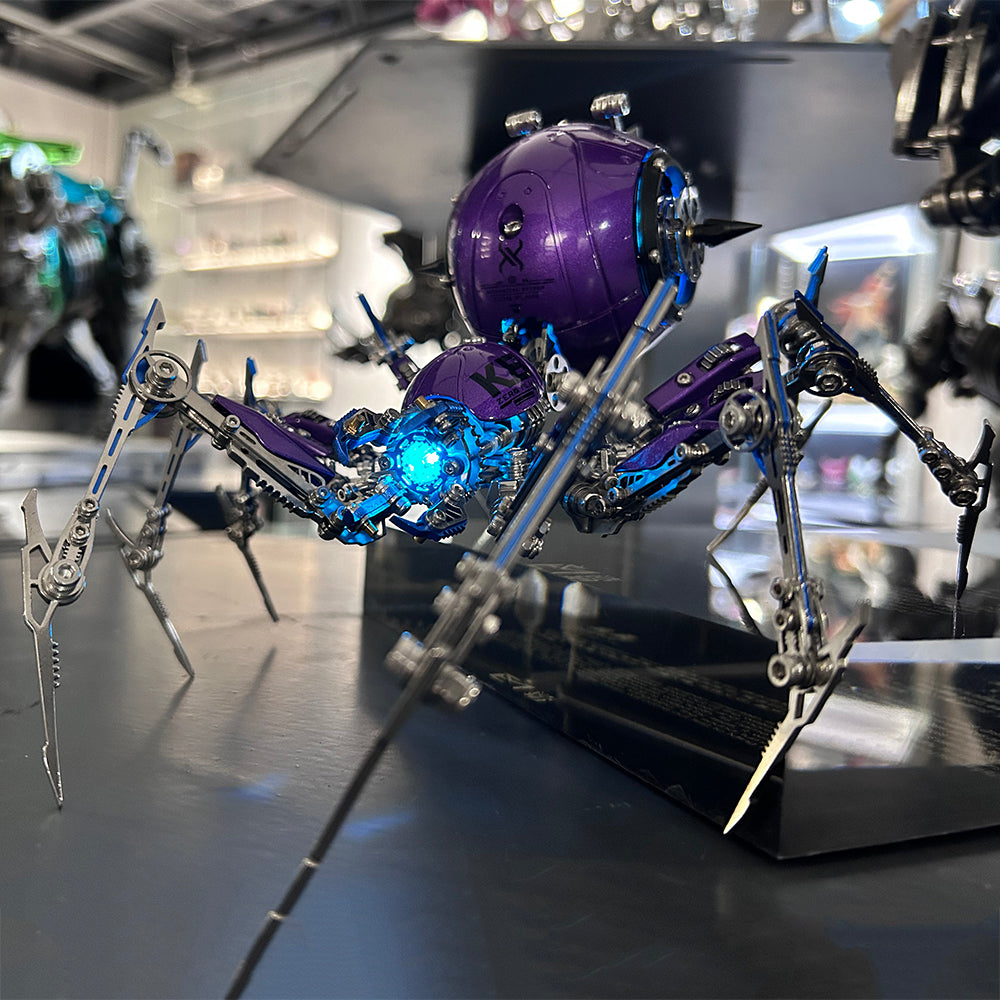 Steampunk Mechanical Spider Purple Storm 3D Metal Model Kit for Adults