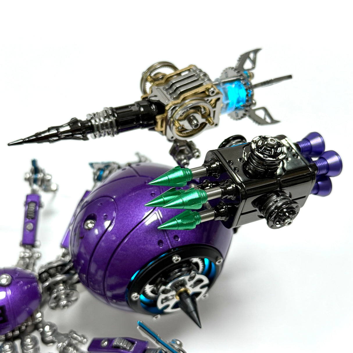 Steampunk Mechanical Spider Purple Storm 3D Metal Model Kit for Adults