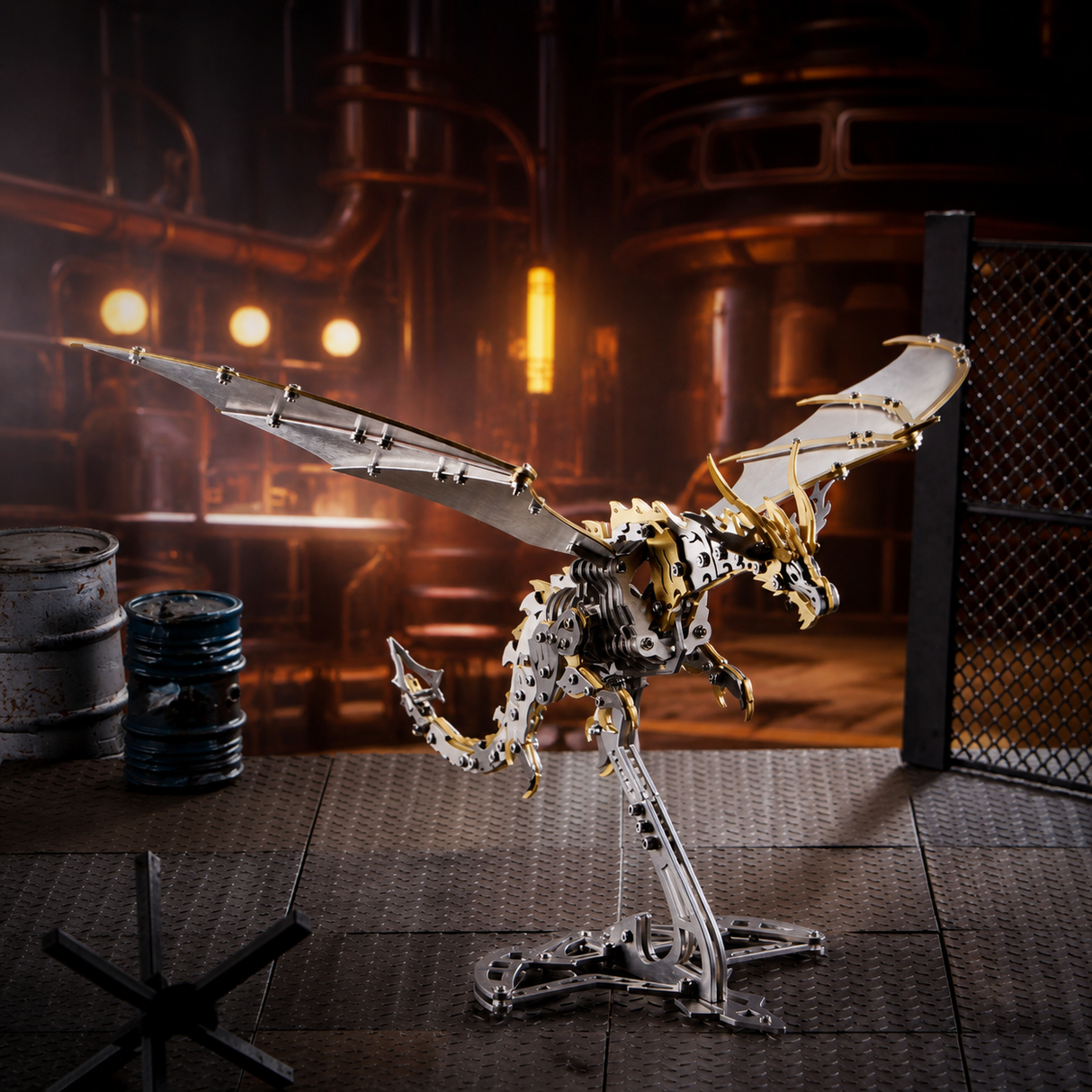 Thunder Pterosaur Metal Model Kit 3D Mechanical Fly Dragon Puzzle for Adults