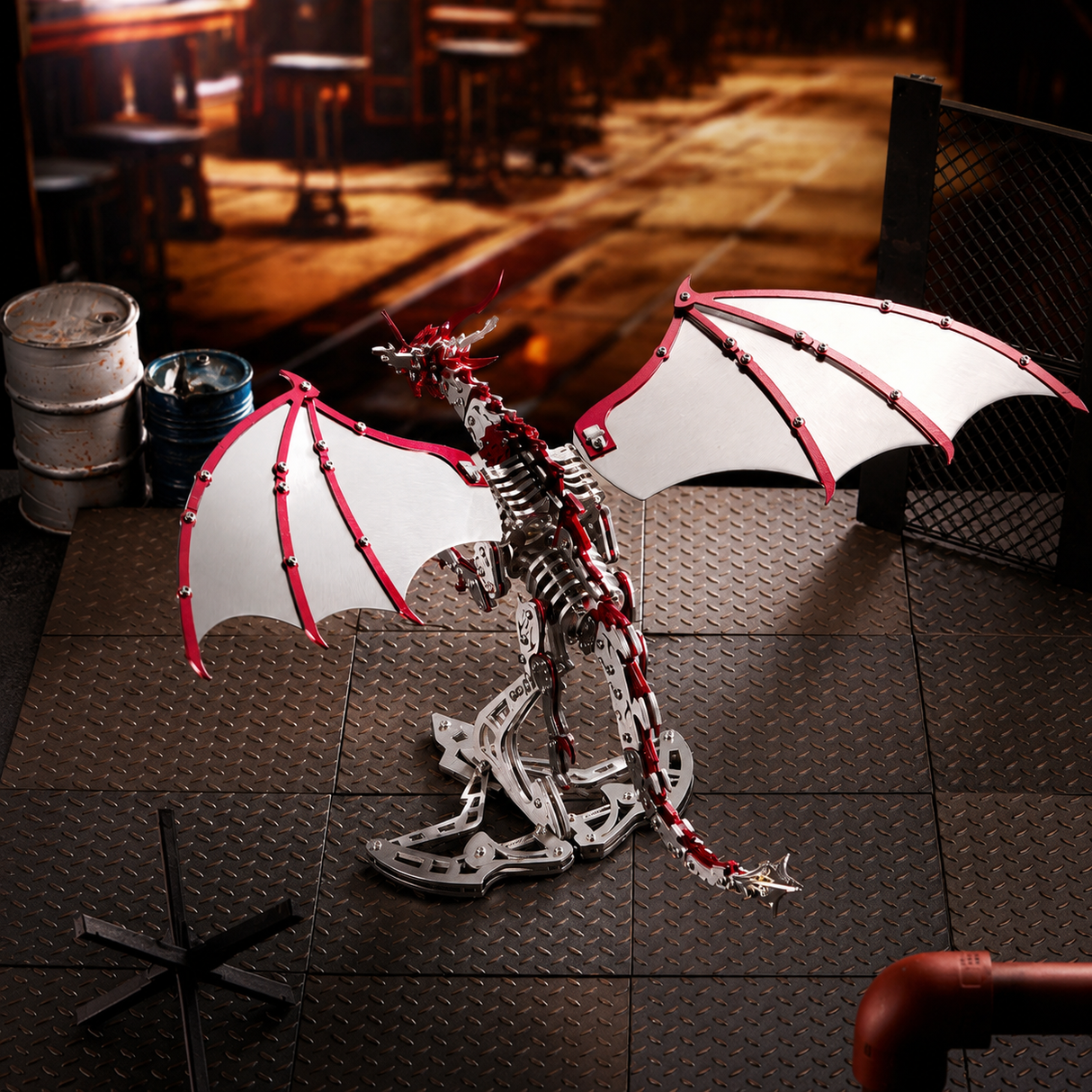 Thunder Pterosaur Metal Model Kit 3D Mechanical Fly Dragon Puzzle for Adults