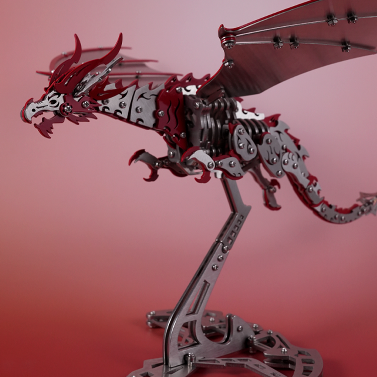 Thunder Pterosaur Metal Model Kit 3D Mechanical Fly Dragon Puzzle for Adults