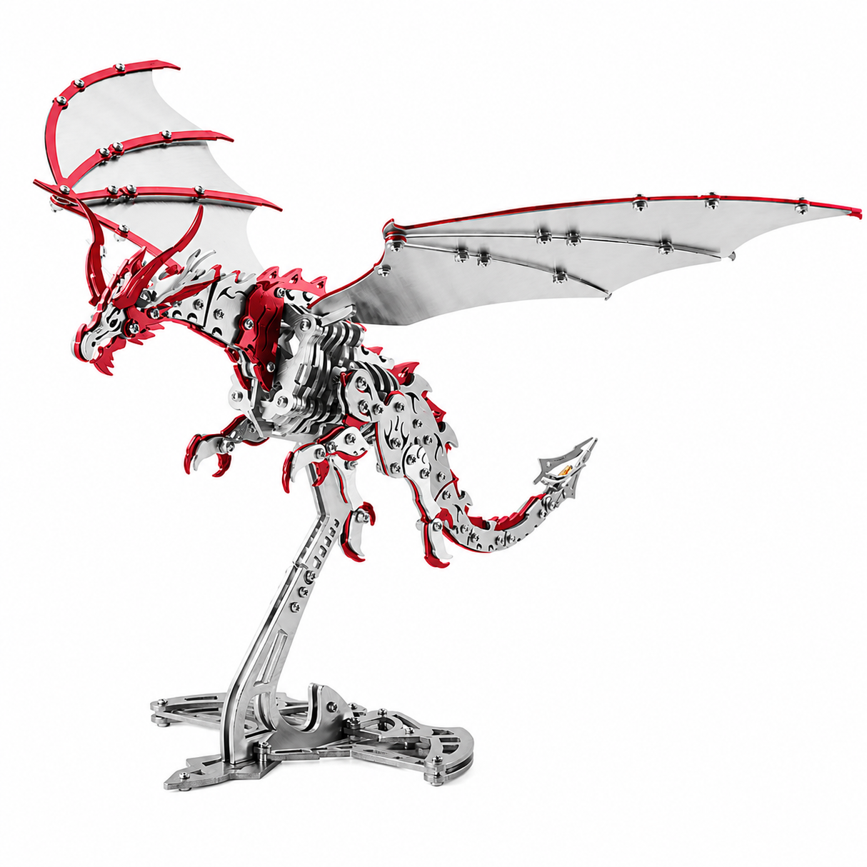 Thunderwing Pterosaur metal model kit built from stainless steel with mechanical flying dinosaur design