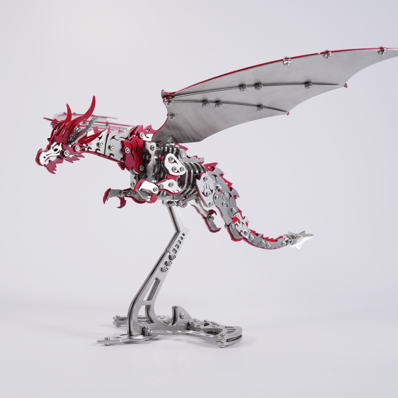 Thunder Pterosaur Metal Model Kit 3D Mechanical Fly Dragon Puzzle for Adults