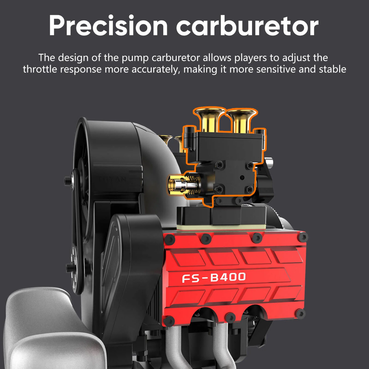 TOYAN Engine FS-B400 14cc Flat-four Horizontal Opposed Working Engine Model Kit