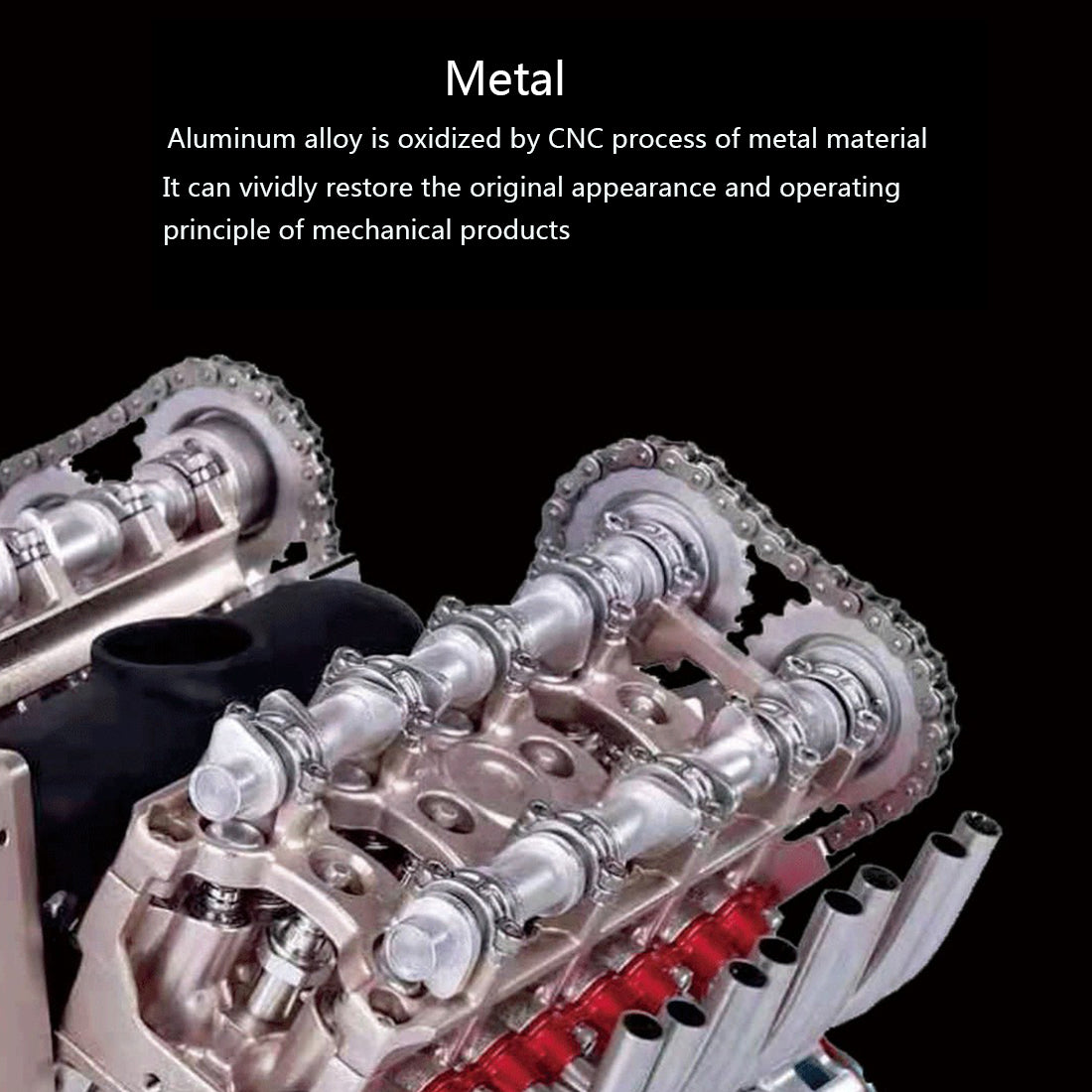 v8 engine 3d metal mechanical science experiment 500 piece model kit