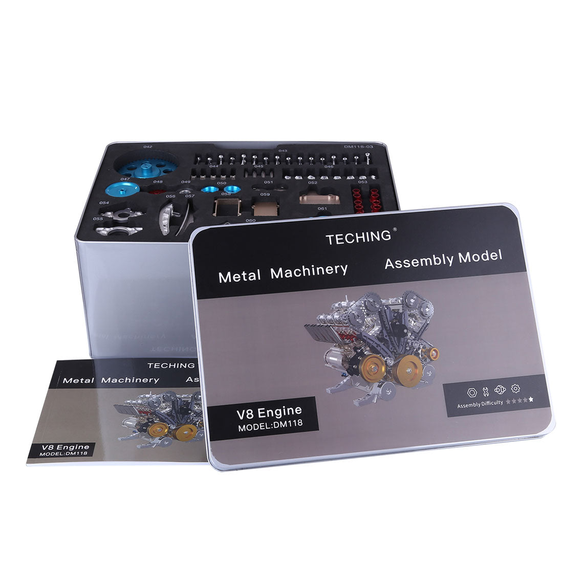 v8 engine 3d metal mechanical science experiment 500 piece model kit