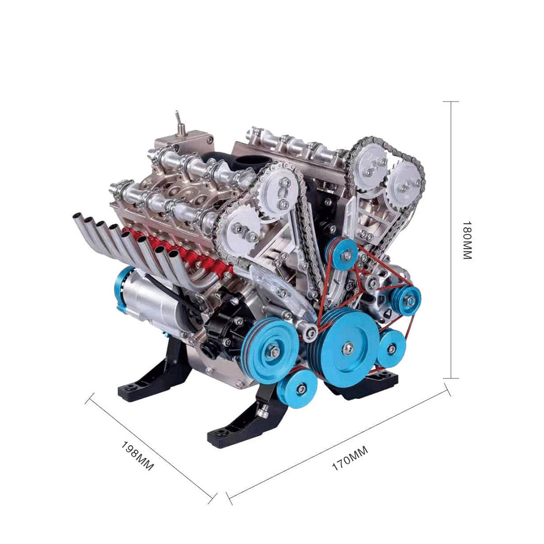v8 engine 3d metal mechanical science experiment 500 piece model kit