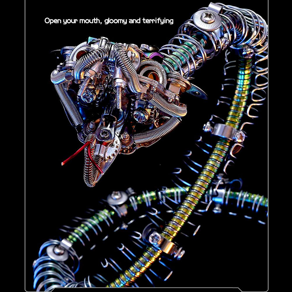 Steampunk Mechanical rattlesnake Metal 3D Puzzle Kit for Adults