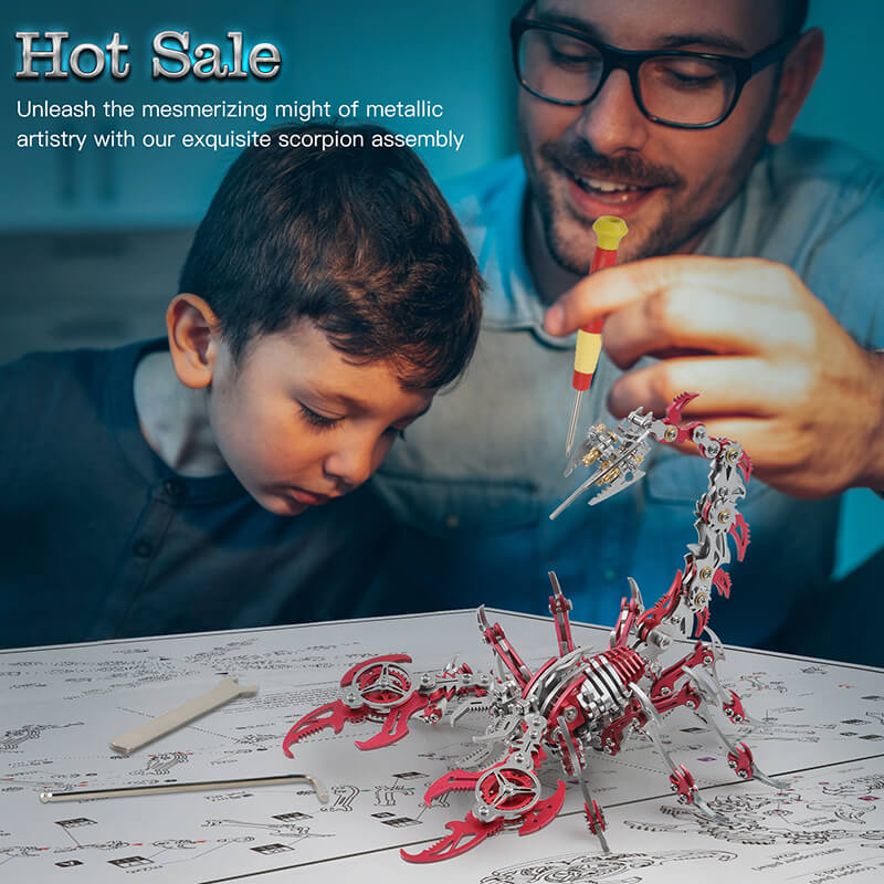 3D Scorpion Metal Puzzle Colorful Model Kit for Gifts and Decoration