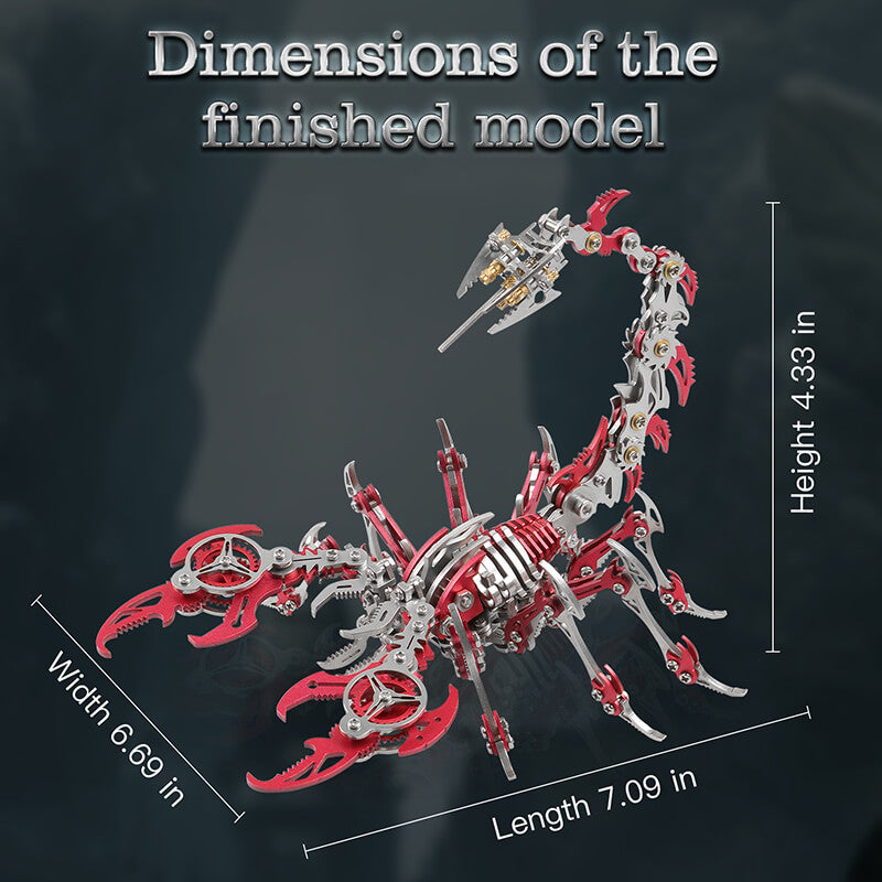 3D Scorpion Metal Puzzle Colorful Model Kit for Gifts and Decoration