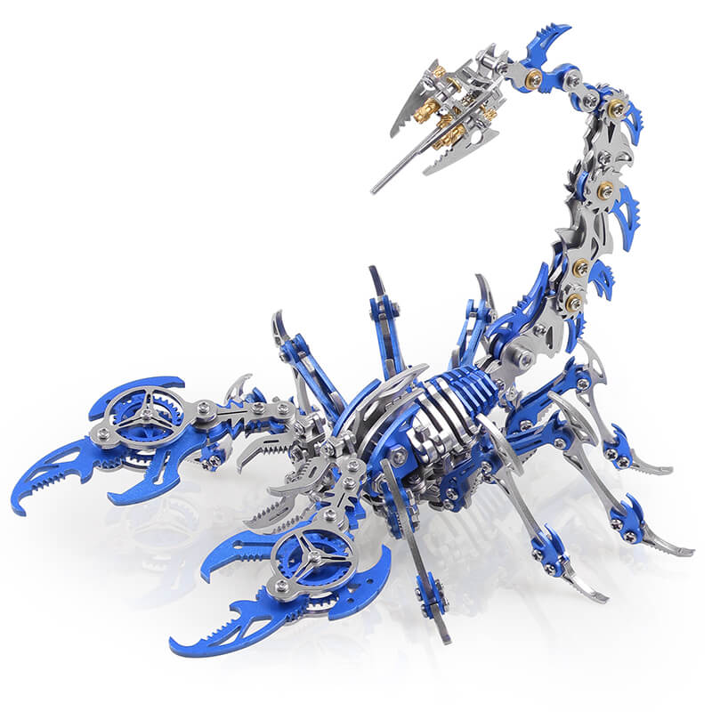 4PCS 3D Scorpion DIY Metal Puzzle Colorful Model Kit for Gifts and Decoration