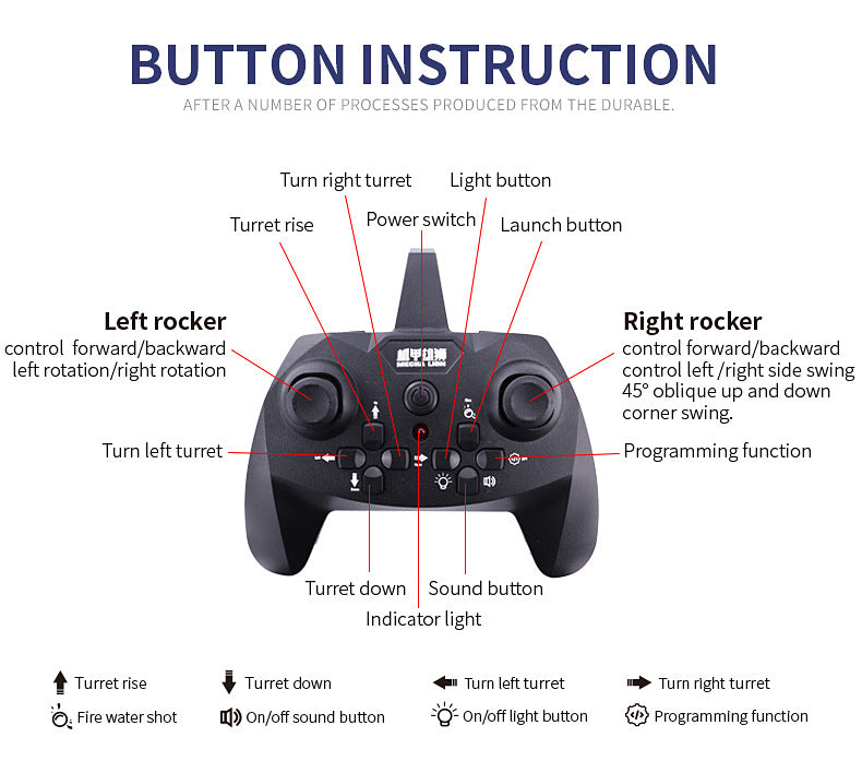 108PCS 3D Alloy assembly programming rechargeable wireless remote control tank electric water bomb car model kit