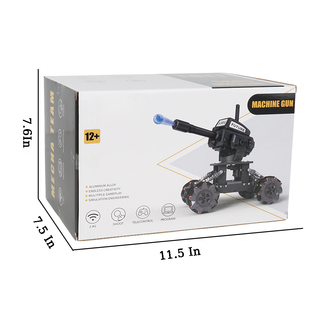 108PCS 3D Alloy assembly programming rechargeable wireless remote control tank electric water bomb car model kit