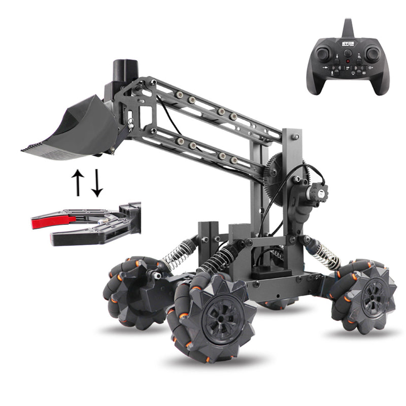 Load image into Gallery viewer, 3D Alloy remote control multi-function four-wheel drive construction vehicle DIY assembly manipulator + forklift
