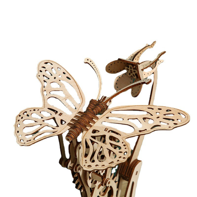 3D Wooden DIY Mechanical Puzzle Butterfly Model Christmas Gift – metalkitor